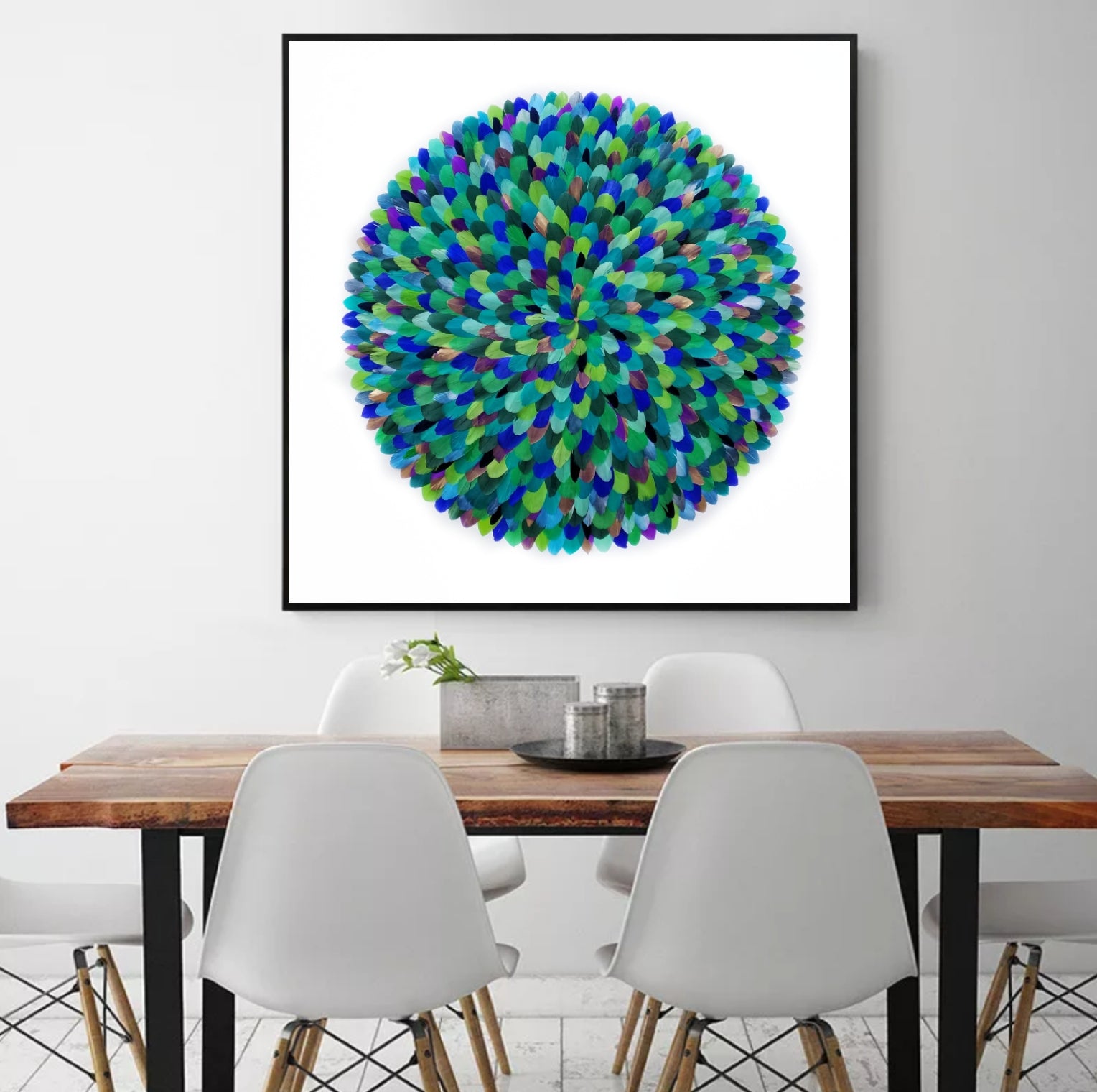 Feather abstract artwork 'Beauty of the Peacock'