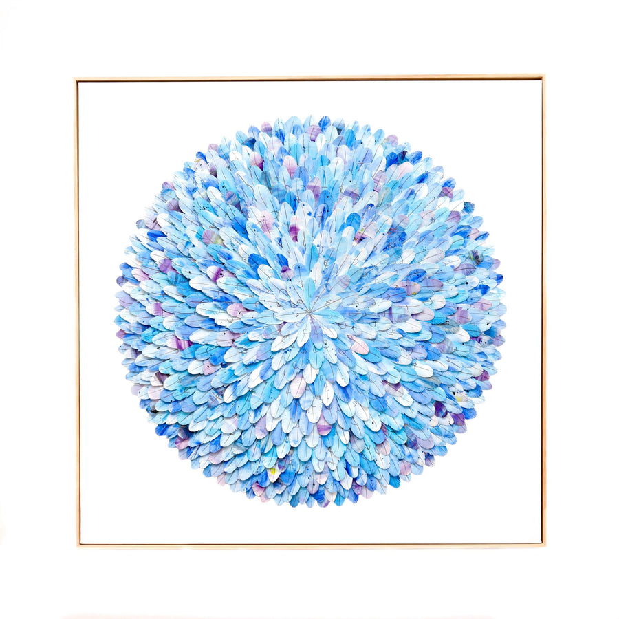 Paper abstract artwork 'Bluebird'