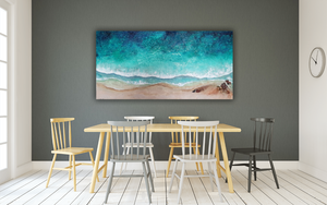 Acrylic and resin abstract artwork  'Sea is Calling''